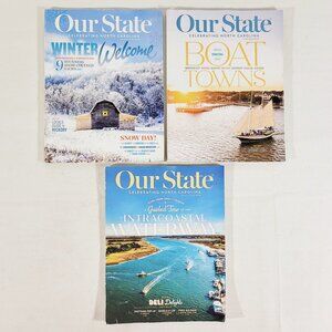 (3) OUR STATE Magazines Celebrating North Carolina 2022 January June August